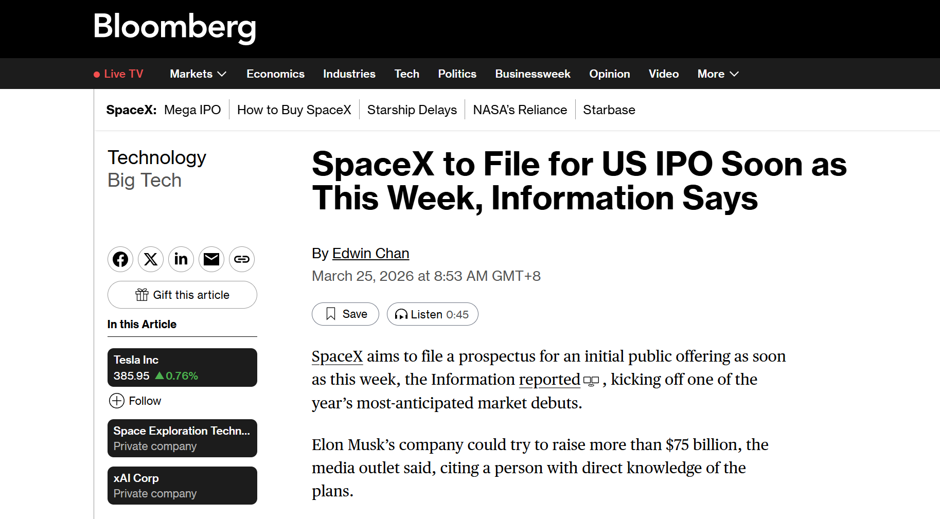 SpaceX 上市发令枪还没响，「太空板块」的聪明钱已开始抢跑？