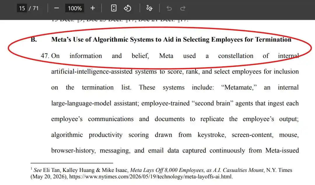 26 Meta employees sue over layoffs, alleging AI systems discriminated against workers on protected leave 6