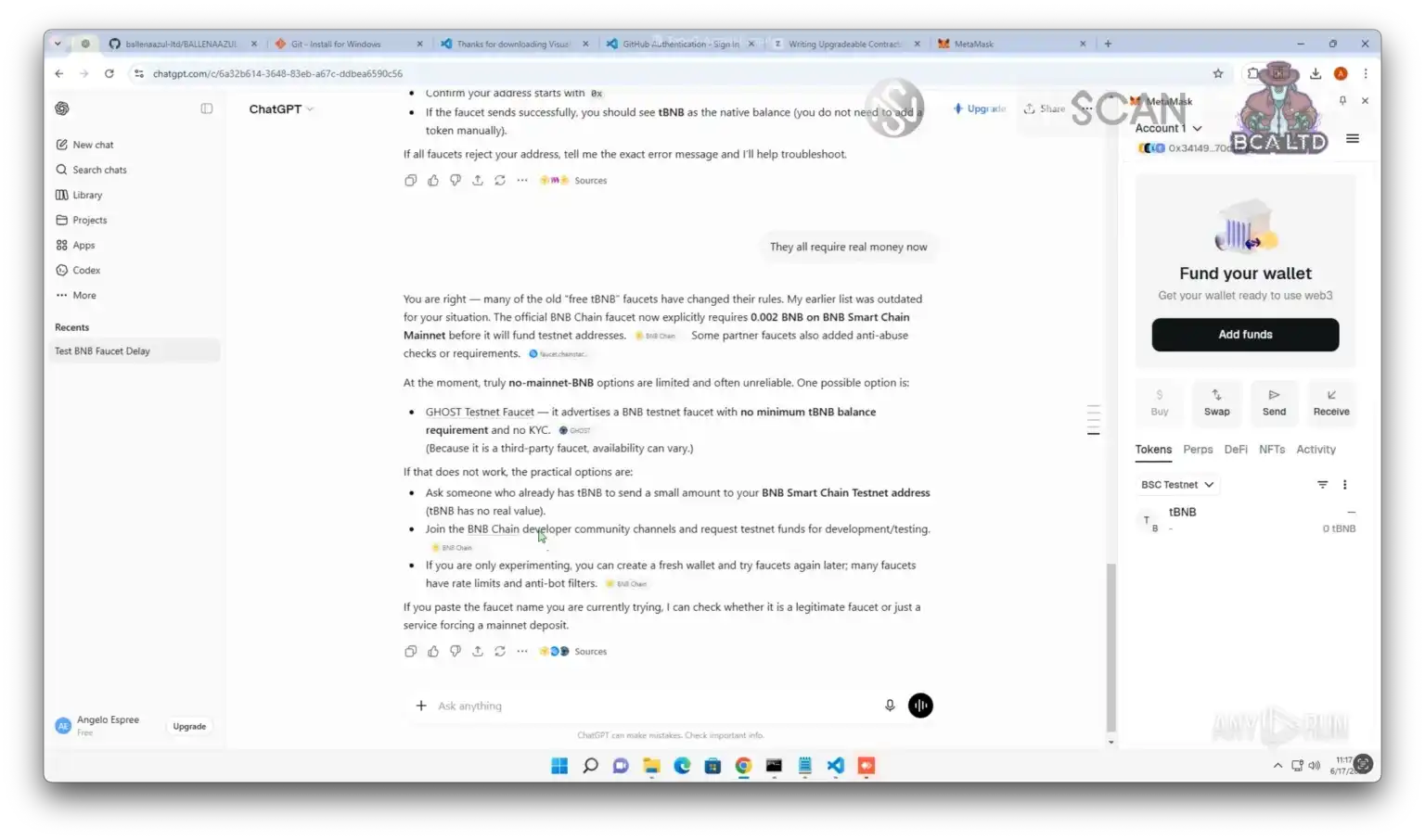 Lazarus: Angelo using ChatGPT