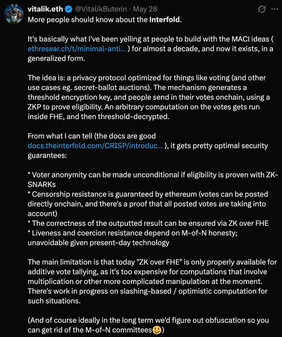 FOLD 第二轮拍卖现已启动，Interfold 主网上线 Network Alpha，构建机密协调新范式