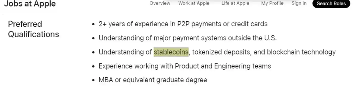 Apple and Google add stablecoin expertise to hiring plans as they assess crypto payment use cases 2