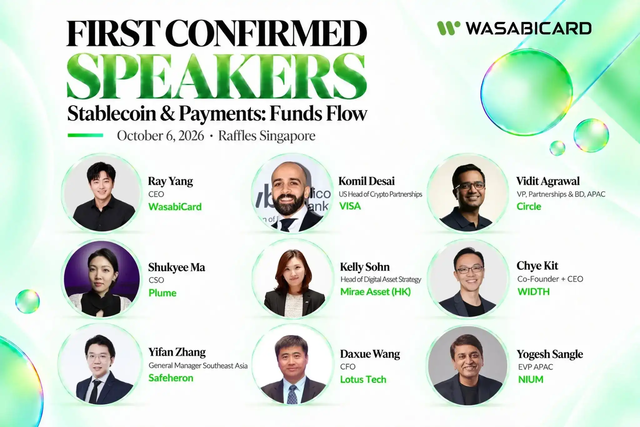 TOKEN2049 新加坡大会前夕,WasabiCard 汇聚稳定币支付机构共议全球资金流动新趋势